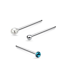 3 Silver Nose Stud Sets NSK-SET-1100